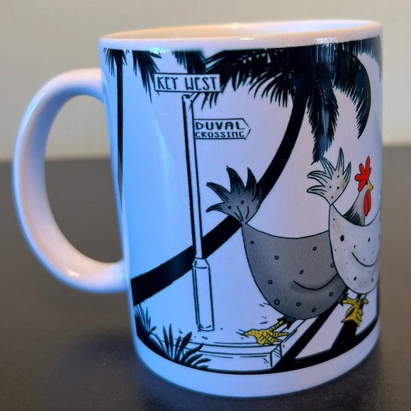 KEY WEST Florida  Souvenir Mug ~ Chickens Crossing Road ~ Duval Street - Picture 6 of 9